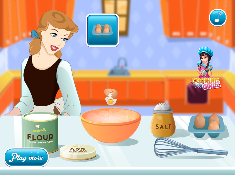 Cinderella Cooking Bunny Cake