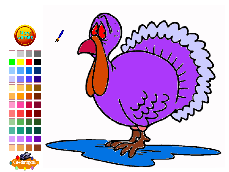 Dizzy Turkey Coloring