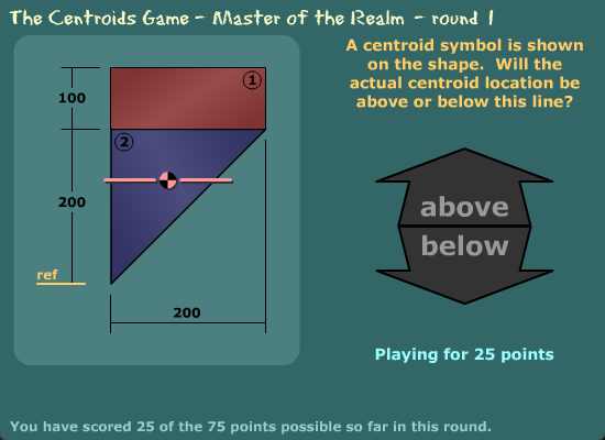 The Centroids Game - Master of the Realm