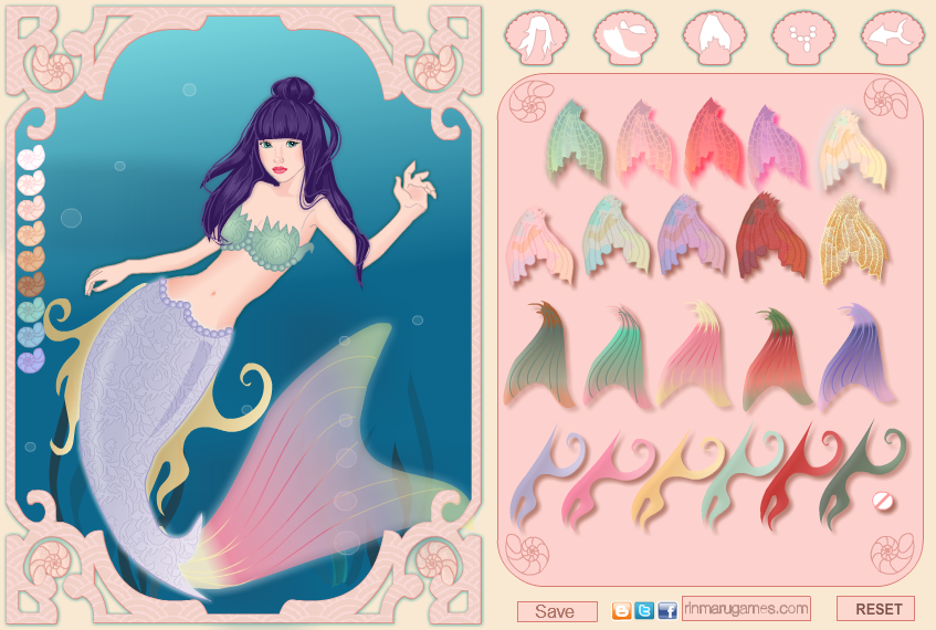 Beautiful Mermaid Dressup Game