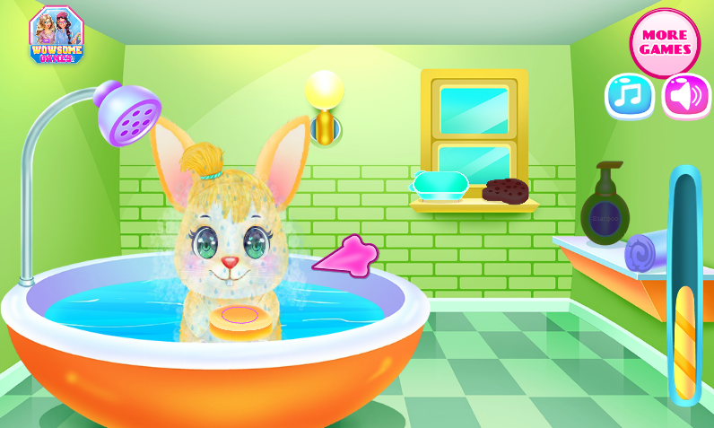 Cute Bunny Caring And Dressup