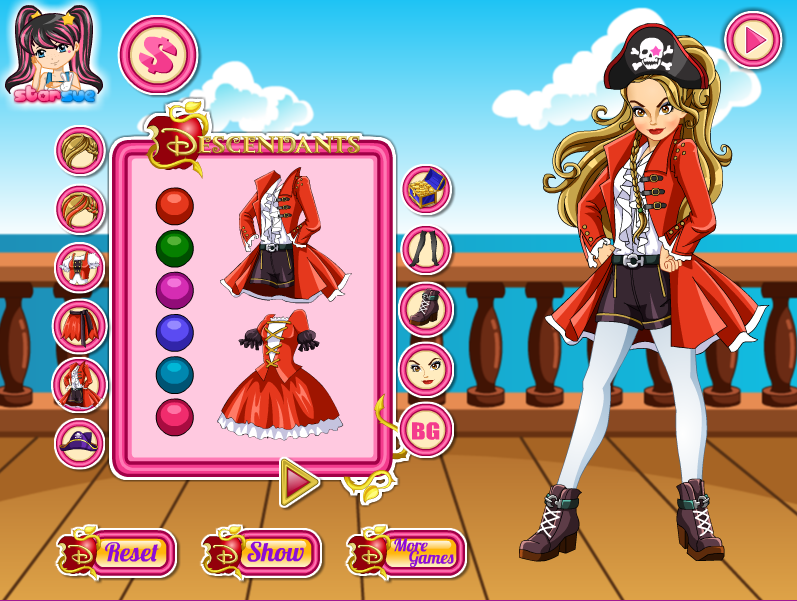 Disney Descendants CJ Hook Dress Up Game