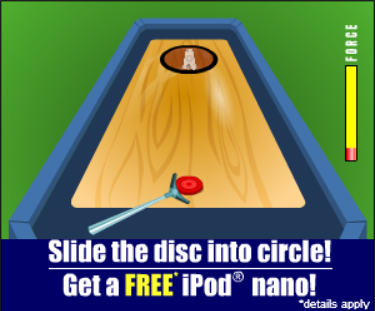 Slide the disc into circle! Get a FREE* iPod Nano!