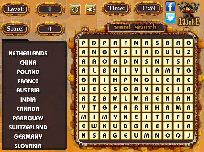 Countries Word Search