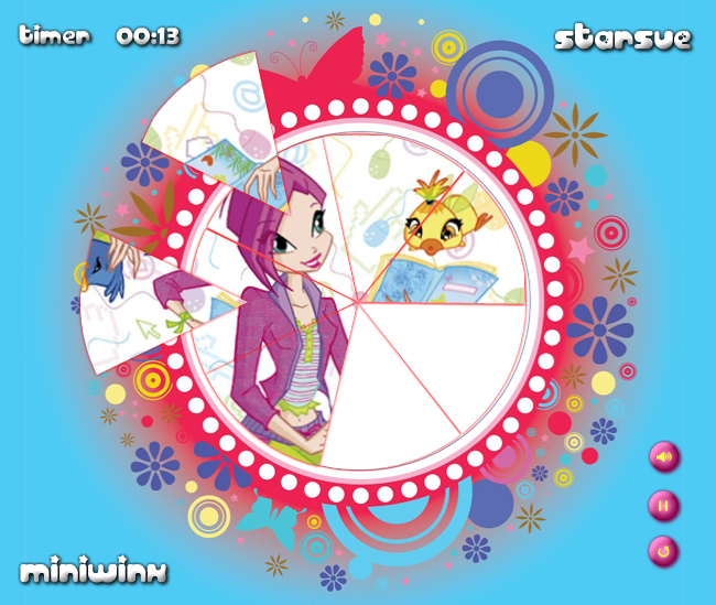 Winx Tecna Style: Round Puzzle