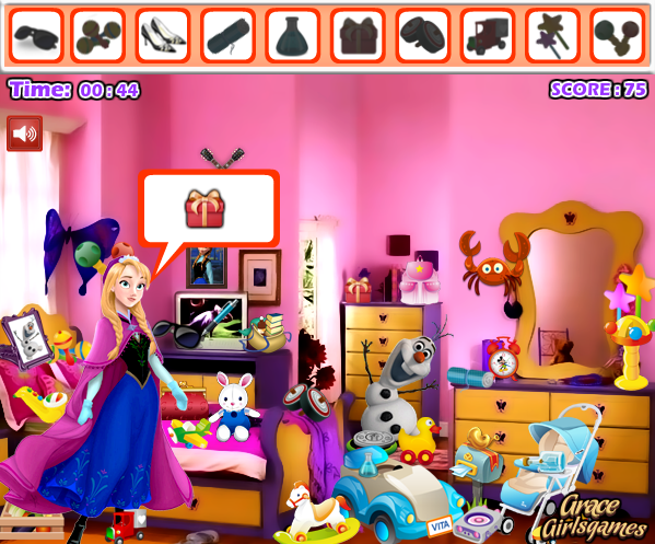 Elsa BedRoom Hidden Objects