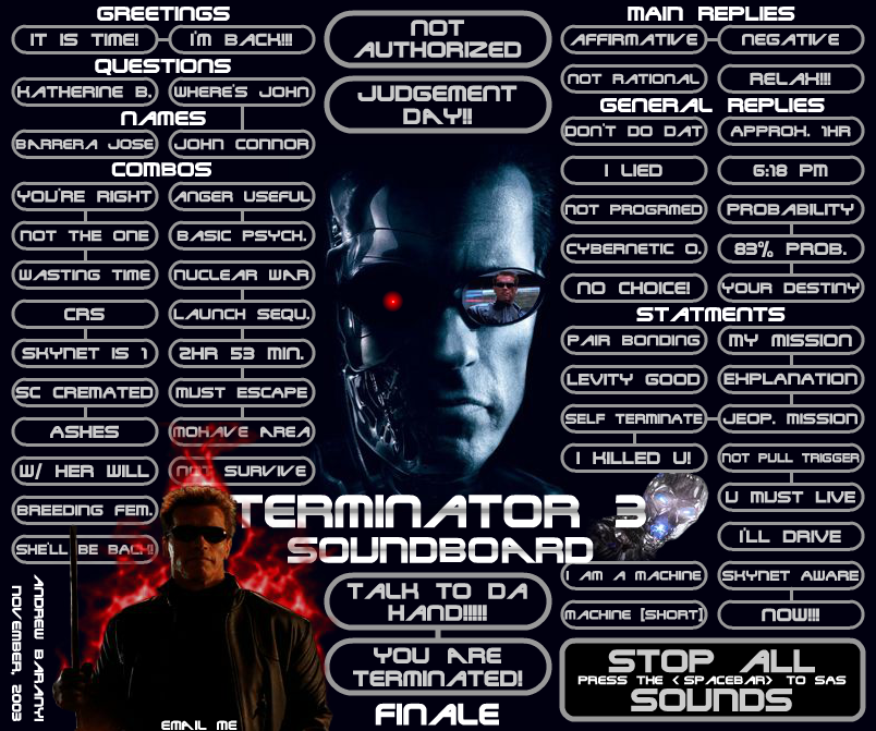 Terminator 3 Soundboard