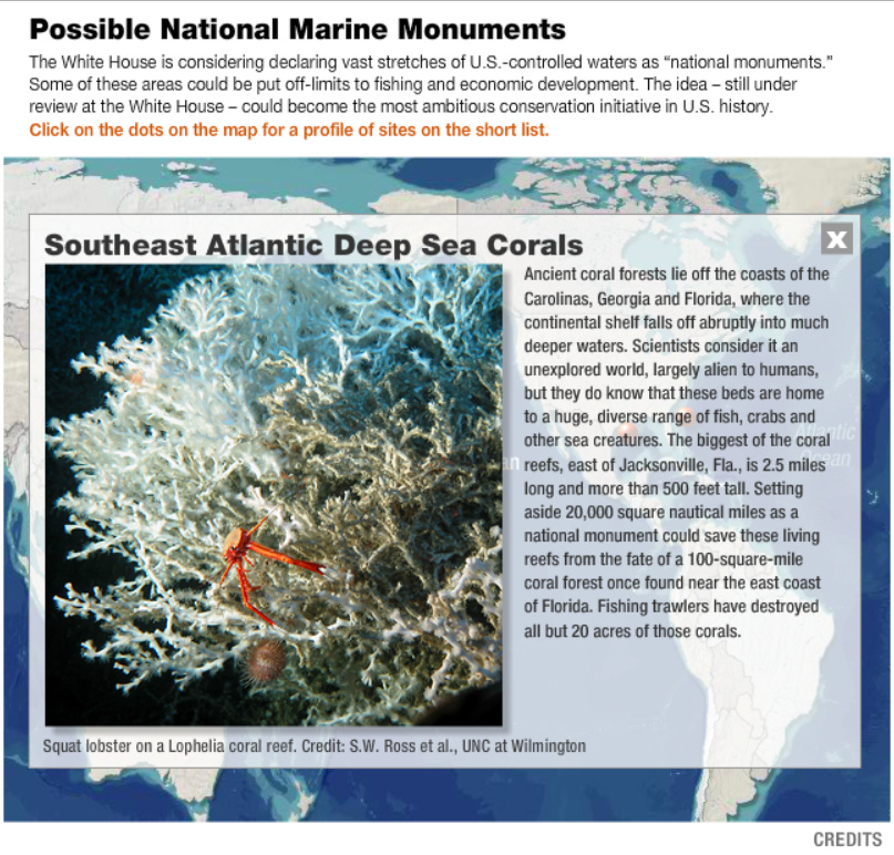 Possible National Marine Monuments