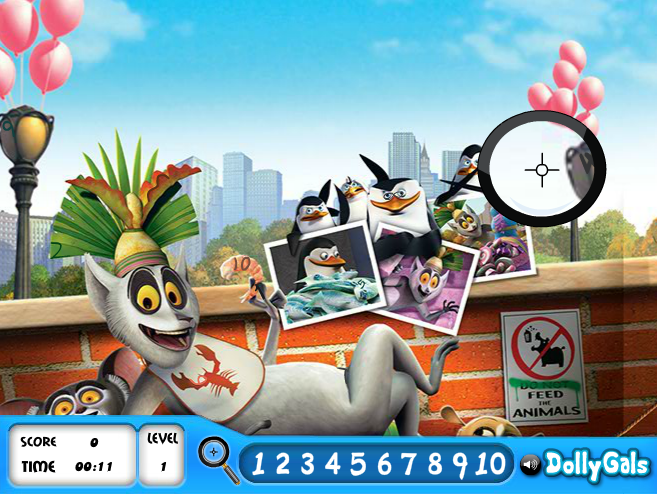 The Penguins of Madagascar: Spot the Numbers