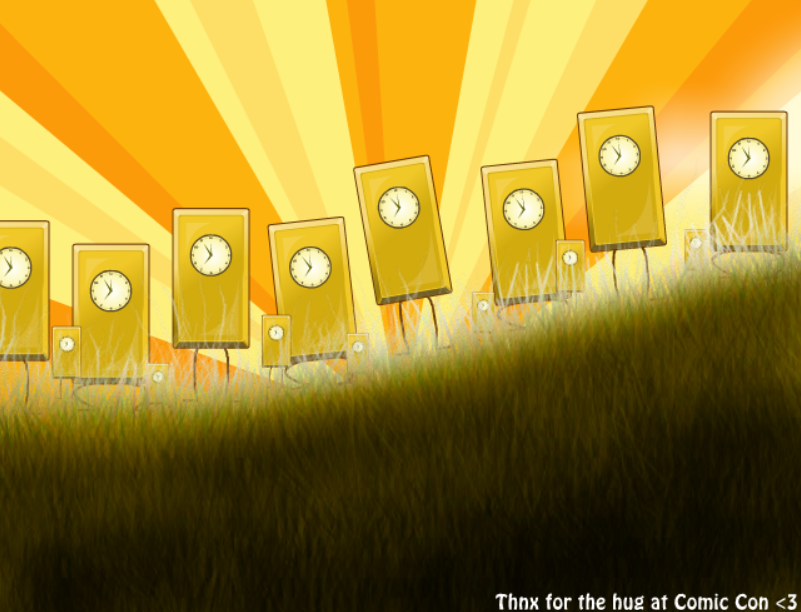 Thnx 4 Da Hug Goldenclock