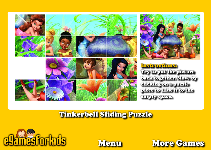 Tinkerbell Sliding Puzzle