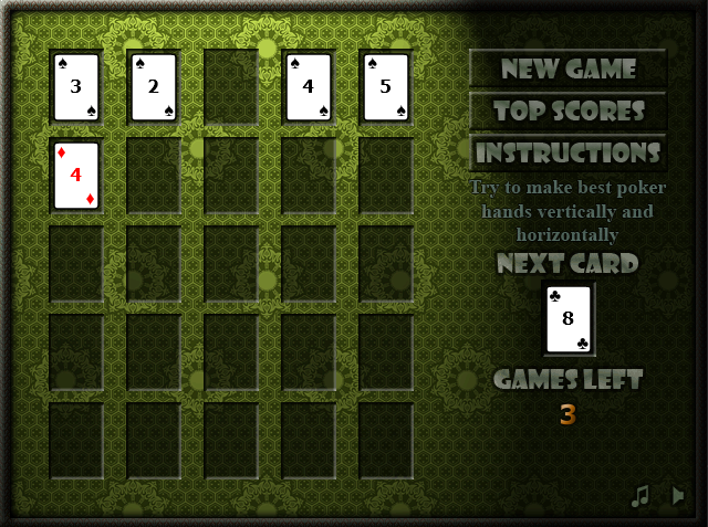 Poker Square Solitaire