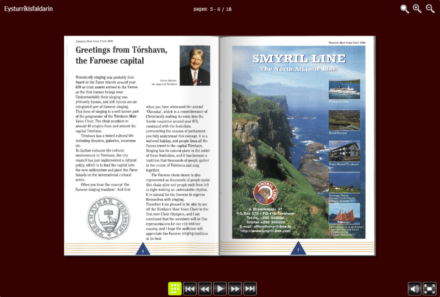 Tórshavnar Manskór Faroe Islands • Denmark • Austria • 2000