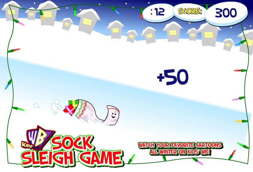 Kids' WB Sock Sleigh Game