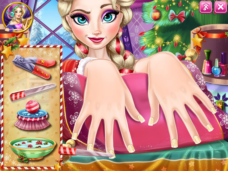 Elsa Christmas Manicure