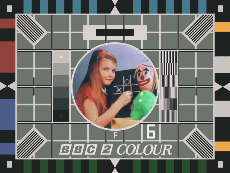 BBC 2 - Test Card F - with countdown