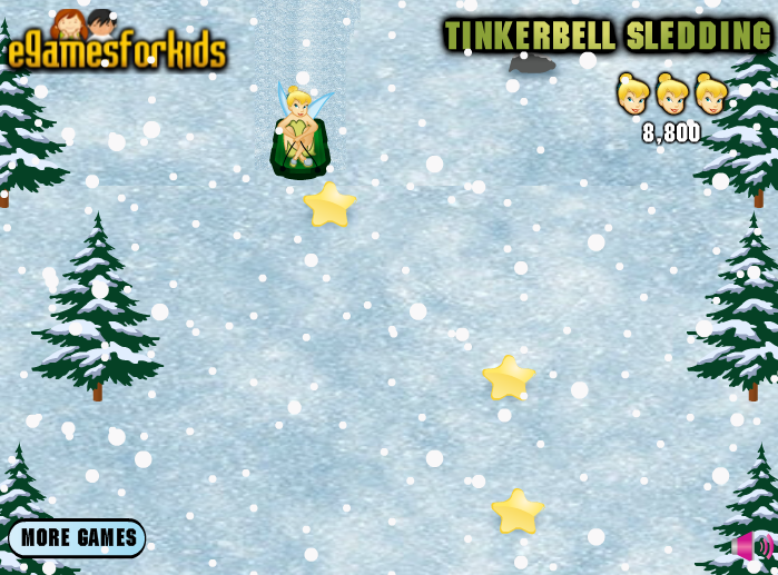 Tinkerbell Sledding