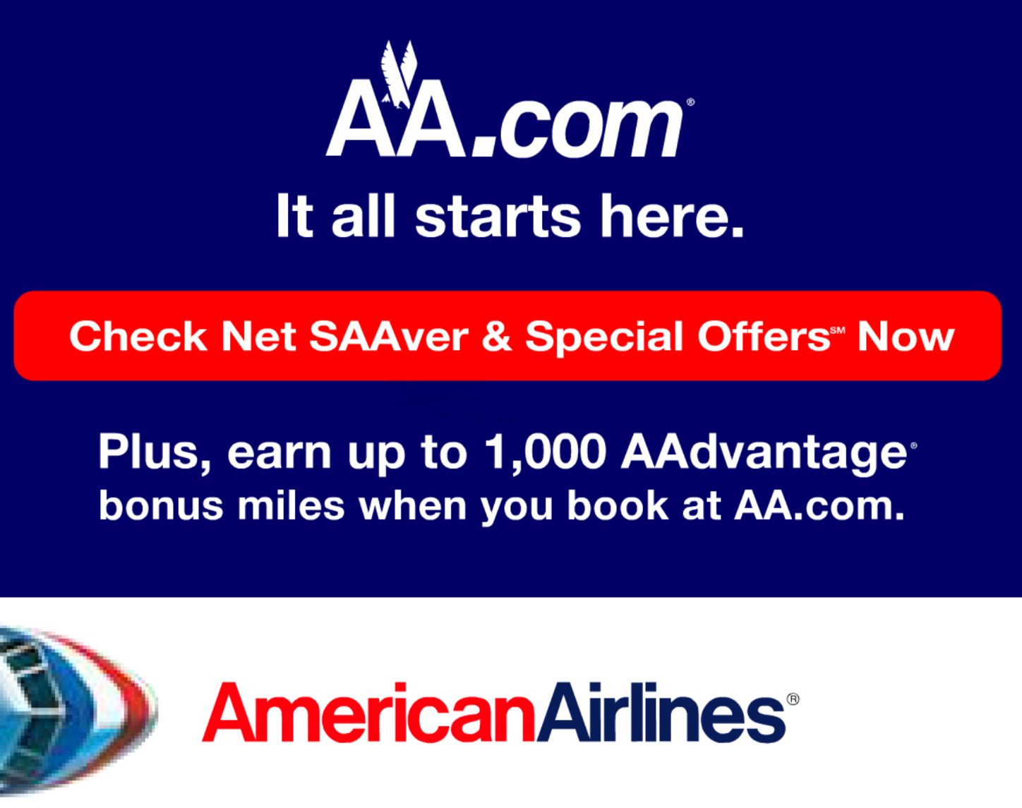 American Airlines July 2003 Banner Ad