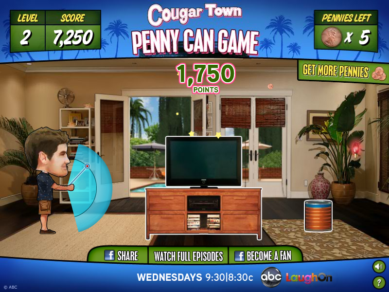 Cougar Town Penny Can Game