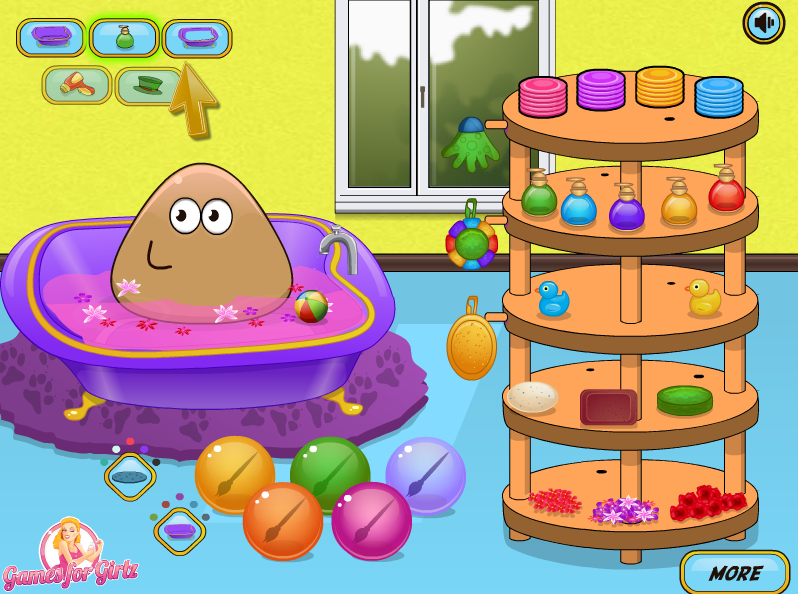 Pou Bathing