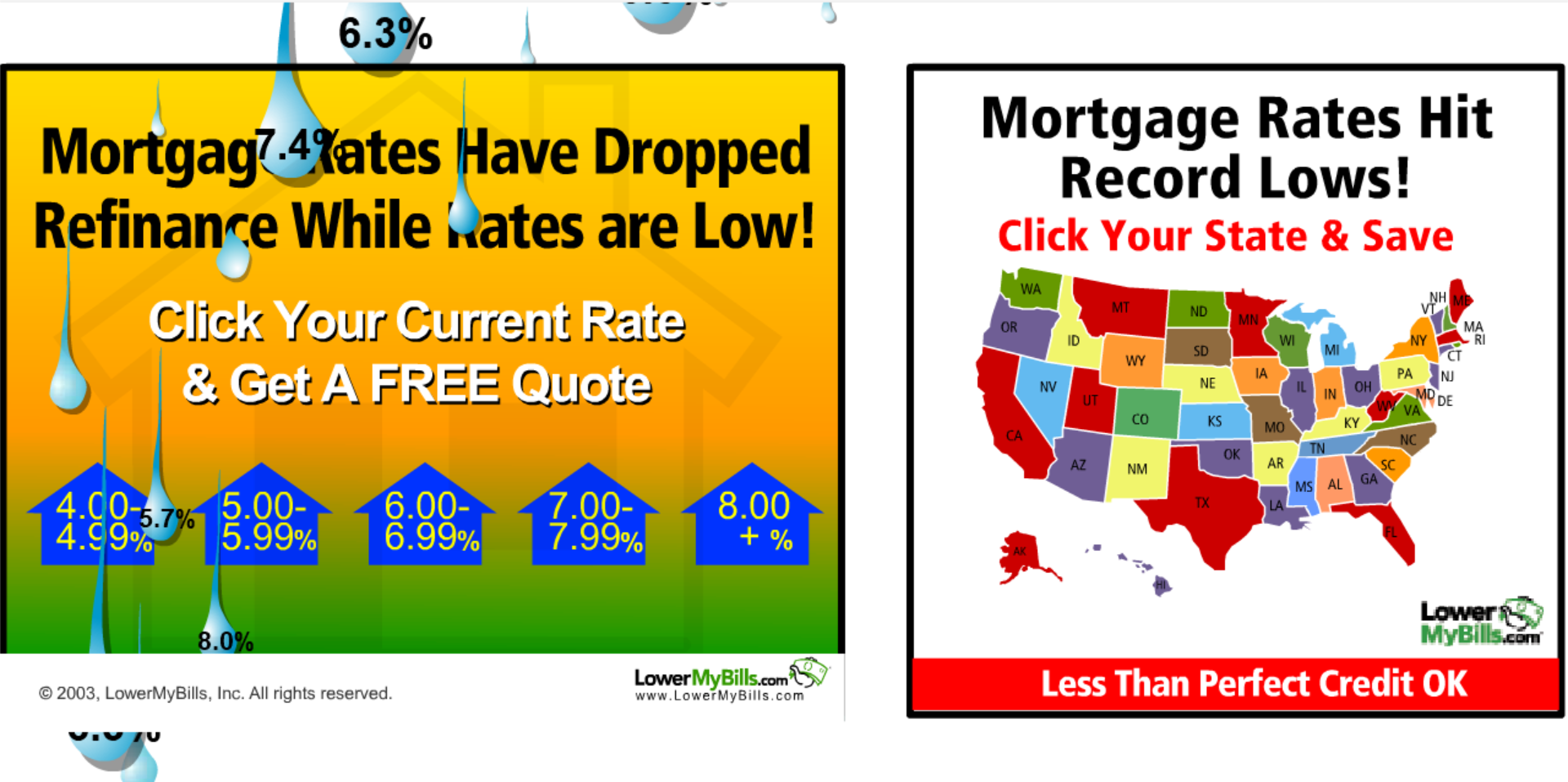 Lower My Bills November 2003 Banner Ads Set 2 (United States)