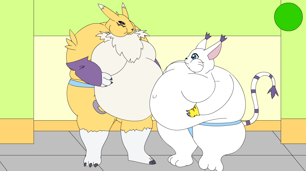 Sumo Gatomon and Renamon