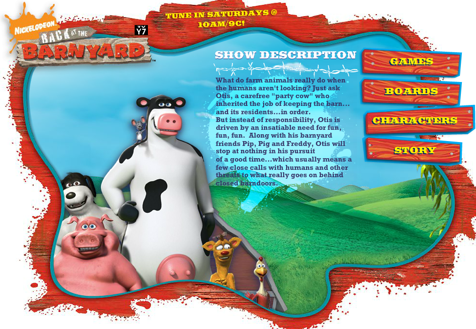 Nick.com Back at the Barnyard Show Page