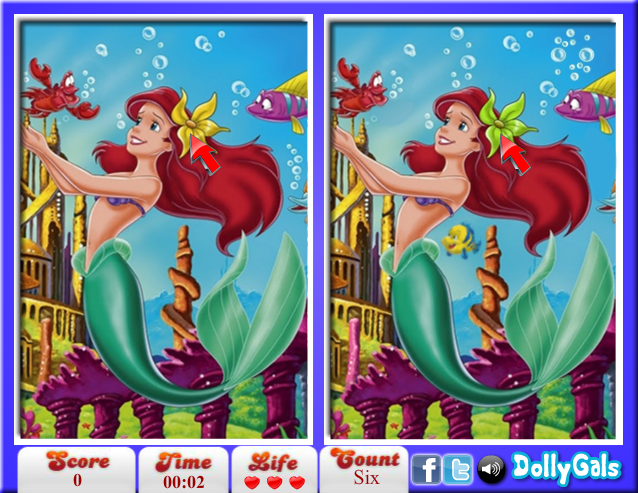 Princess Ariel Mermaid 6 Diff