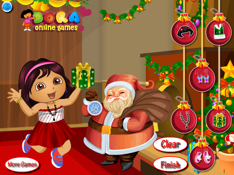 Dora with Santa Dressup