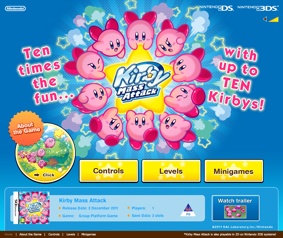 Kirby: Mass Attack Microsite