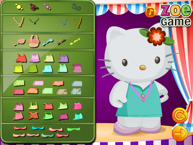 Zoe With Hello Kitty Dress Up