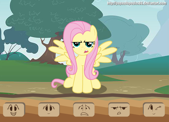 Reacting Fluttershy [animated]