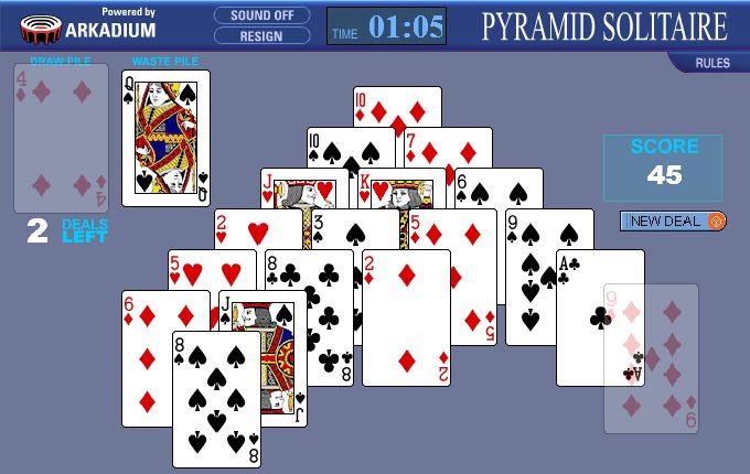 Pyramid Solitaire (Arkadium)