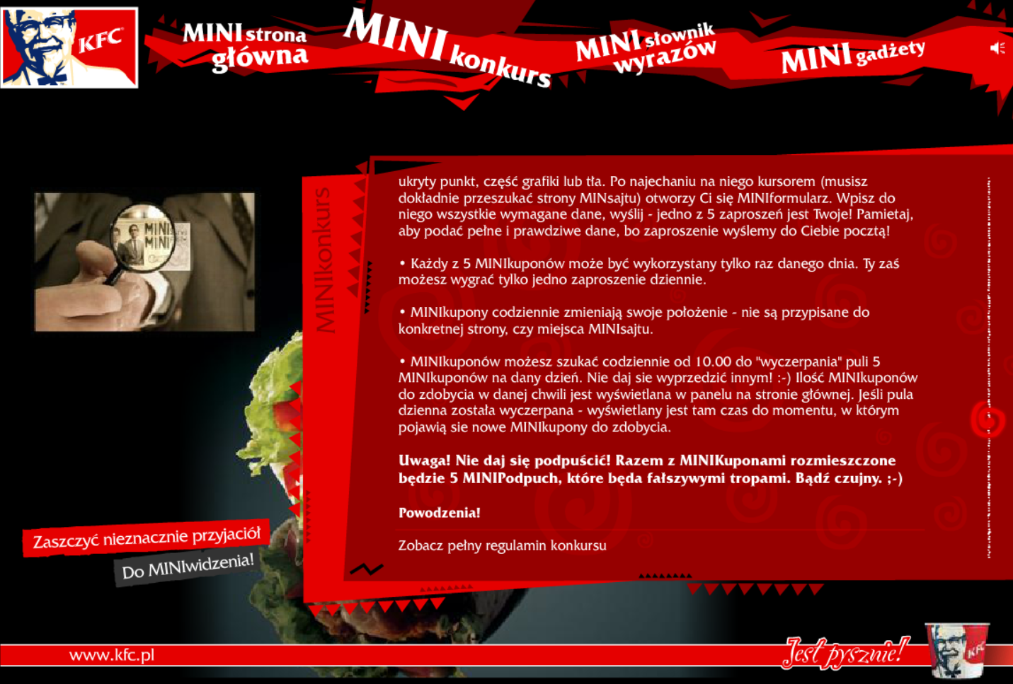 KFC Poland: Mini Twister Microsite