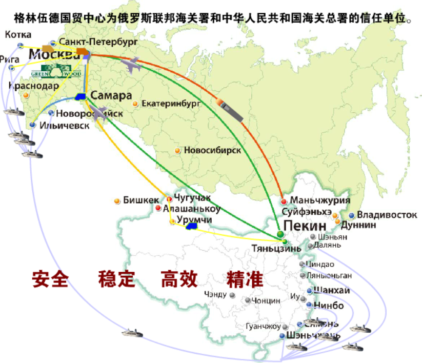 格林伍德国贸中心为俄罗斯联邦海关署和中华人民共和国海关总署的信任单位。
