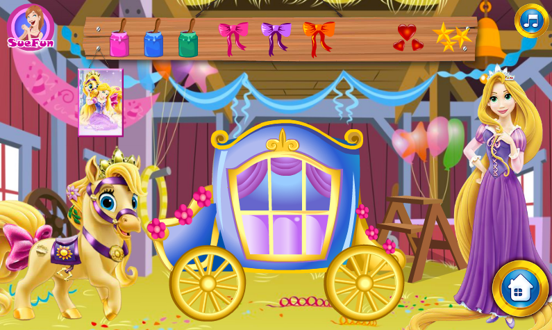 Rapunzel Carriage Decor