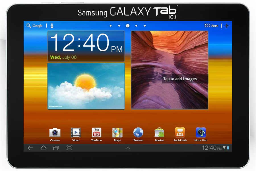 Samsung Galaxy Tab 10.1 Online Simulator