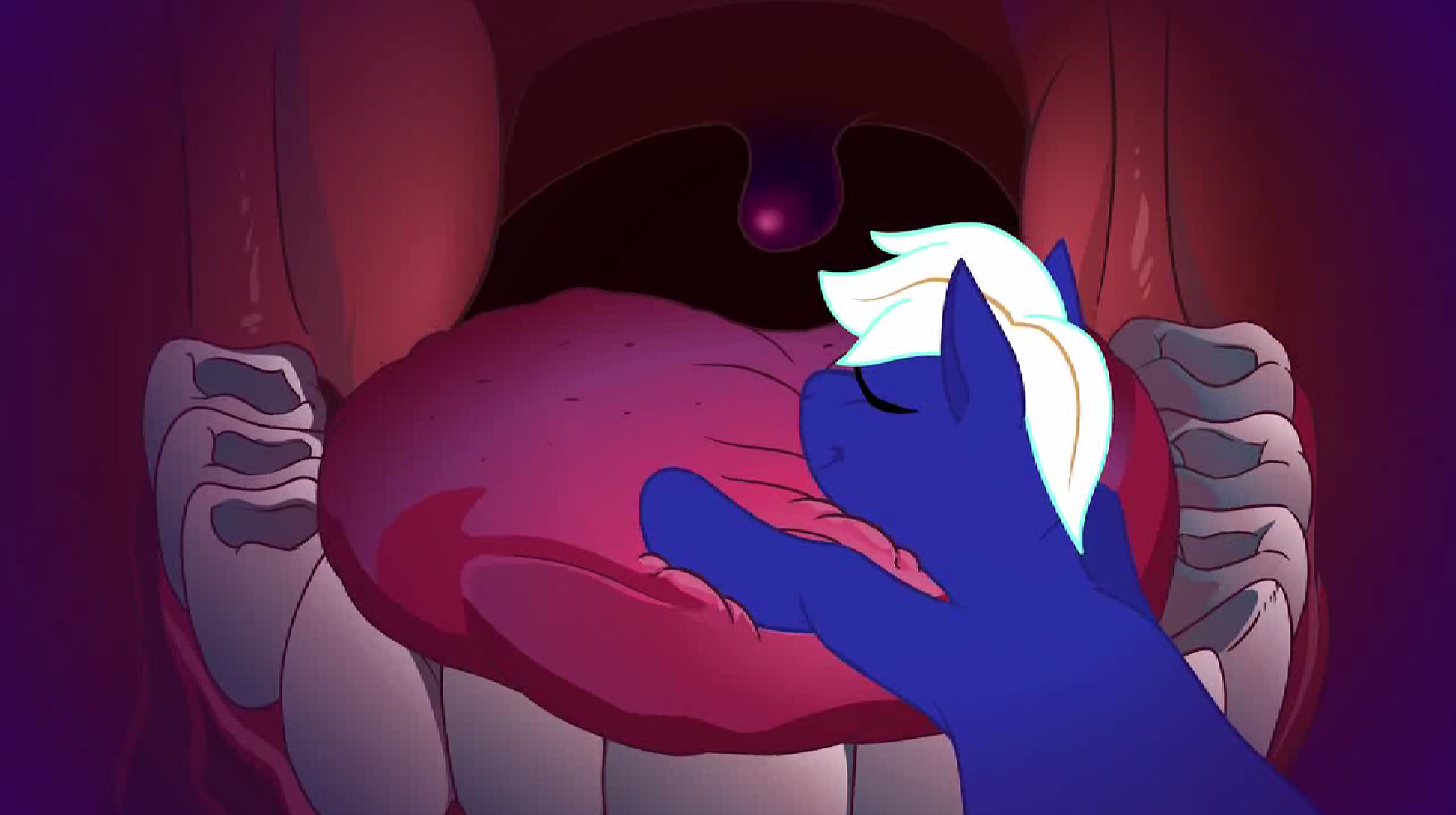 Electric Blue Lovehate Kiss - Birthday Animat