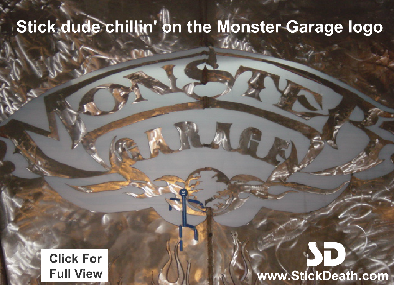 Stick Dude Visiting Monster Garage and Stone Brewery