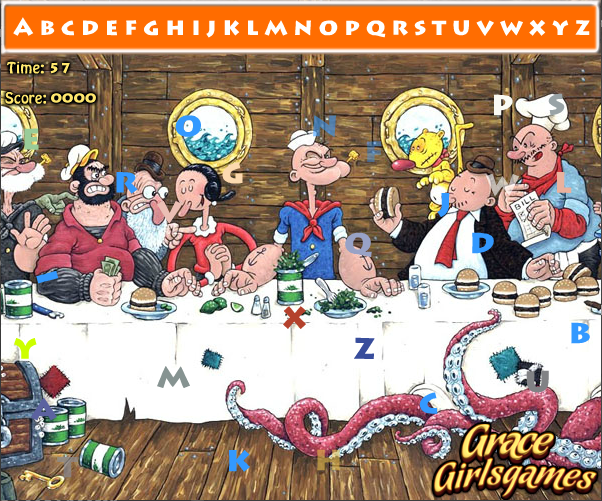 Popeye Hidden Alpabets