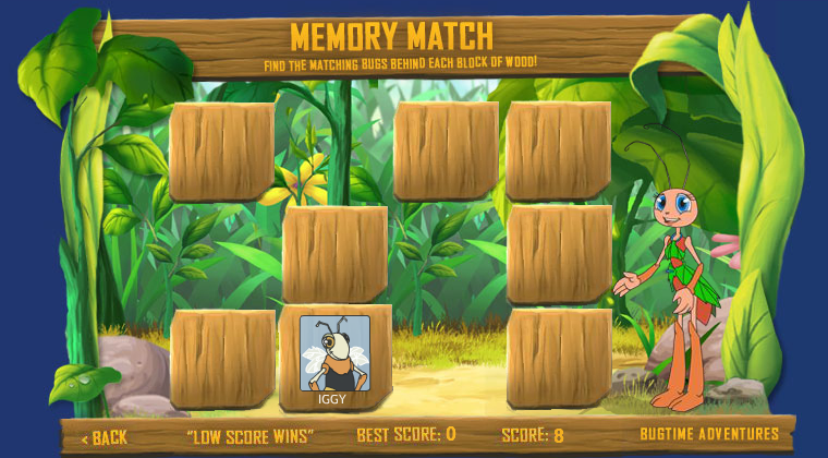 Bugtime Adventures: Memory Match