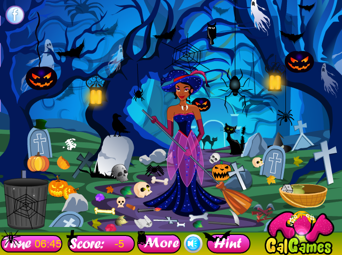 Princess Halloween Graveyard Cleaning