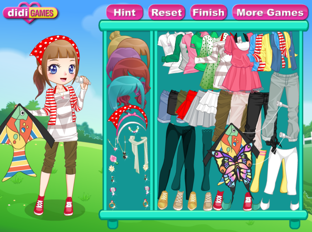 Fly My Kite Dress Up Game