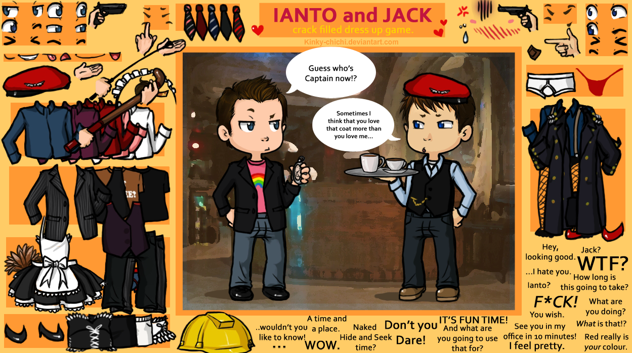 Ianto and Jack Crack Filled Dress Up Game