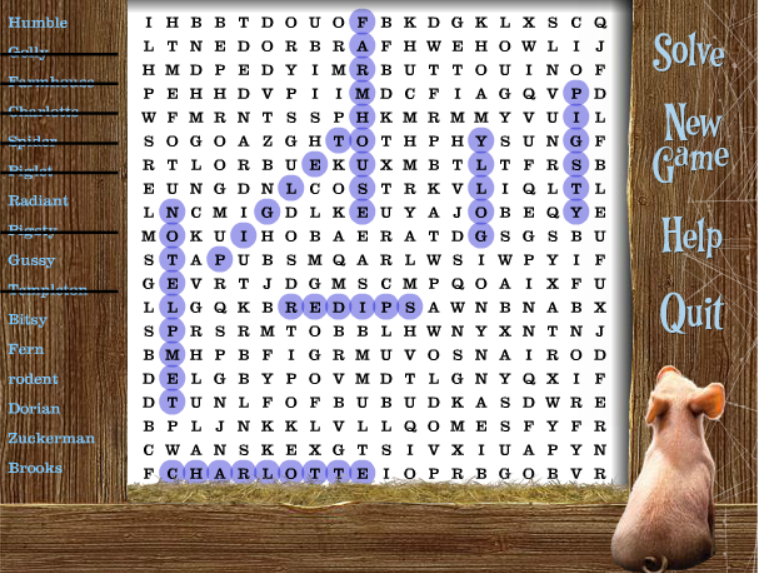 Charlotte's Web Word Search