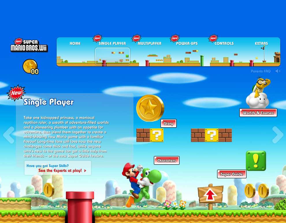 New Super Mario Bros. Wii Microsite