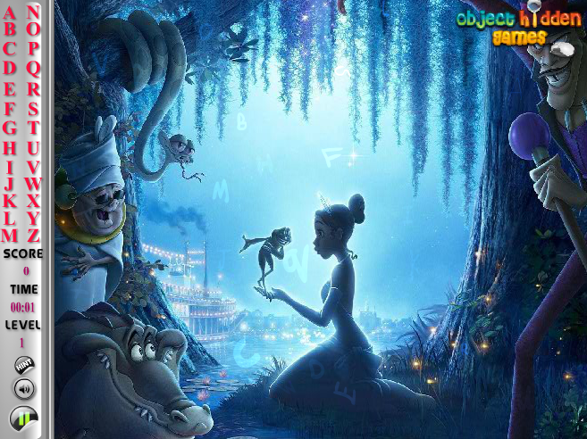 Princess and the Frog Hidden Alphabets