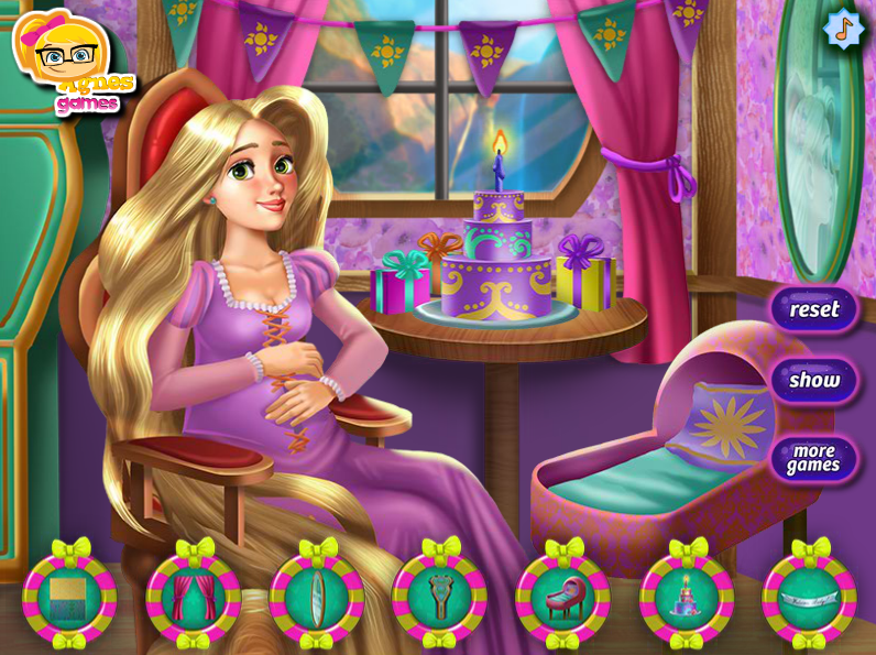 Pregnant Rapunzel Baby Shower