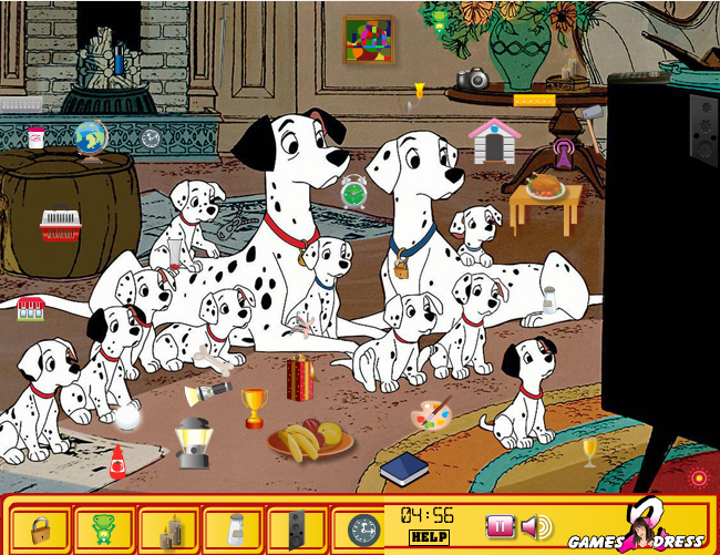 Hidden Objects 101 Dalmatians