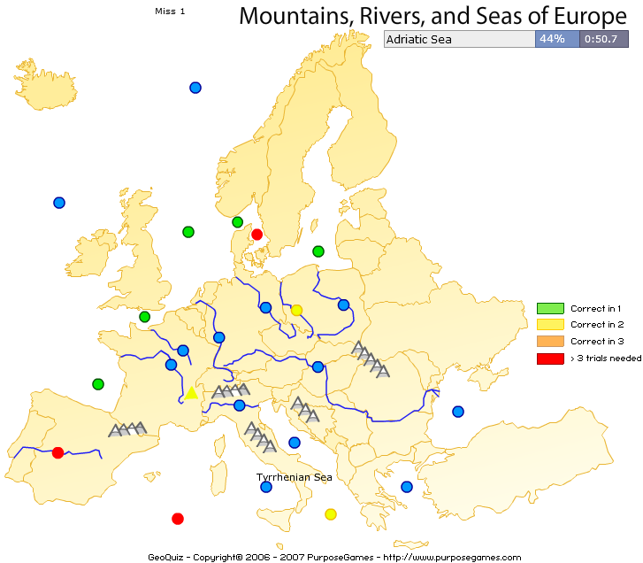 Mountains, Rivers, and Seas of Europe